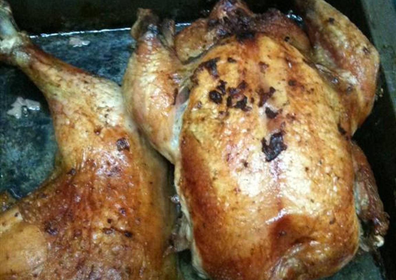Pollo relleno al horno