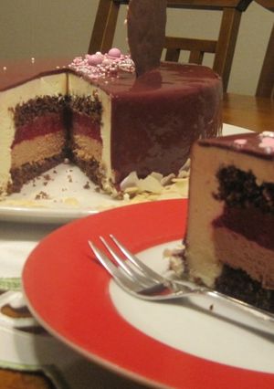 Málnás - rumos - csokitorta recept fotója