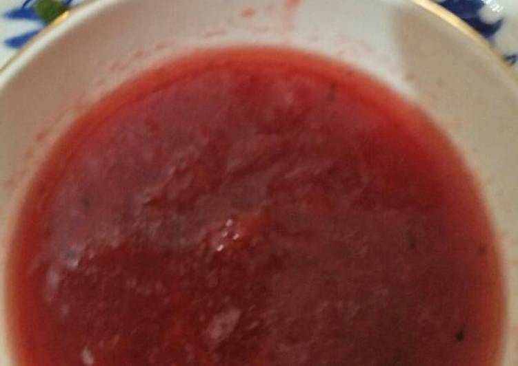 Strawberry sauce with Indiana taste