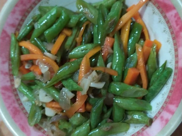 Cara Mudah Menyiapkan Resep Tumis buncis wortel (Non Msg) yang Uenak Anti Ribet, Mantap Sekali