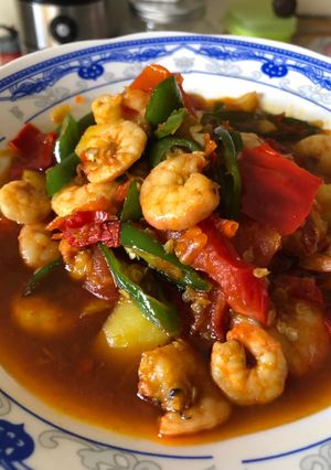 Foto resep Udang Kentang Kuah Pedas