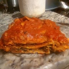 A picture of Mushroom Lasagna.