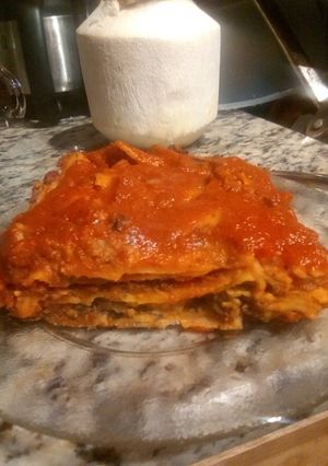 A picture of Mushroom Lasagna.