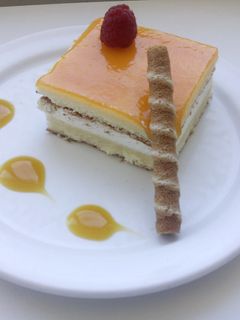 Una foto de Tarta de melocotón
