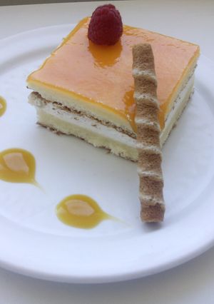 Una foto de Tarta de melocotón