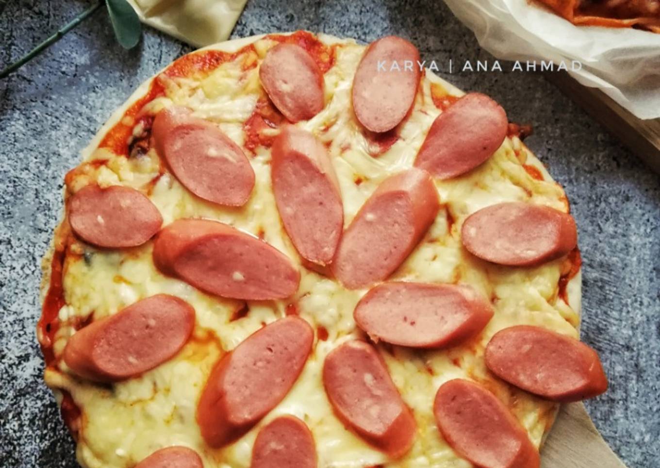 pizza sosej