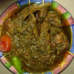 A picture of Palak gosht.