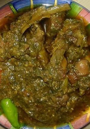 A picture of Palak gosht.