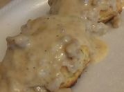A picture of biscuits and gravy