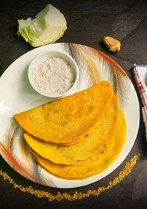 A picture of Stuffed Moong dal chilla.