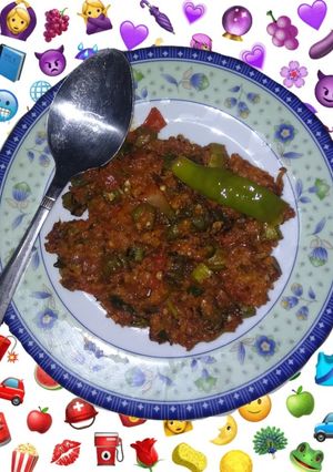 عکسی از دستور خورشت بامیه