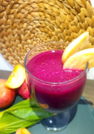 Foto resep Dragonfruit Apel pokcoy Juice