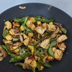 A picture of Quick veggie stir-fry with paneer and babycorn.