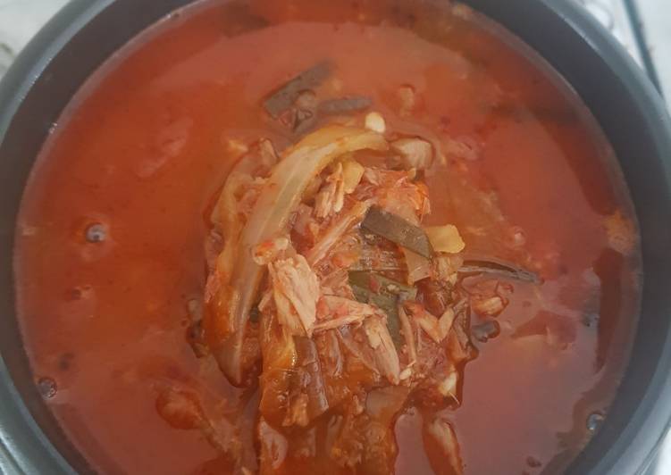Kimchi Jjigae Sup Kimchi Korea