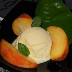 Una foto de Helado casero de Melocotón