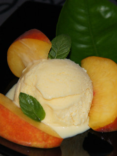 Una foto de Helado casero de Melocotón