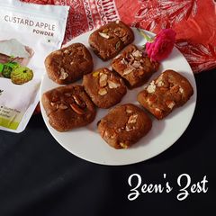 A picture of Custard Apple powder and Coconut Burfi.