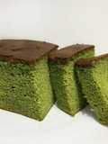 Matcha Castella con miel