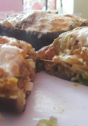 Una foto de Berenjenas rellenas