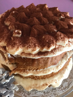 Una foto de Tiramisú de Panettone