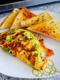 Omelette de queso y tocino