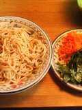 Spaguettis integrales y ensaladas