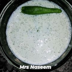 A picture of Green chilli Raita.