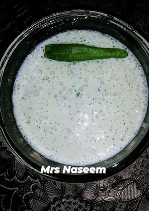 A picture of Green chilli Raita.