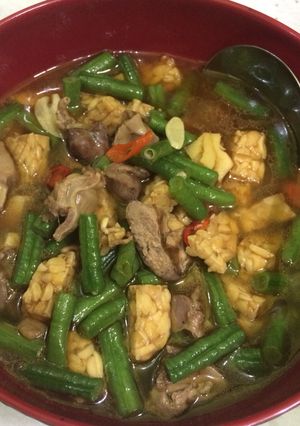 Foto resep Tumis kacang panjang+tempe+atiampla