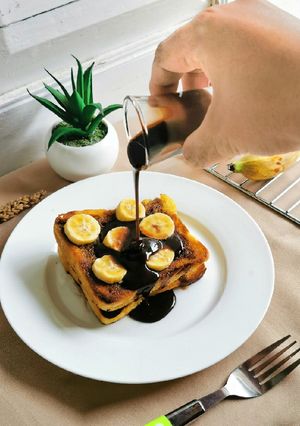 Foto resep Roti bakar pisang susu