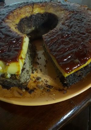 Una foto de Chocoflan
