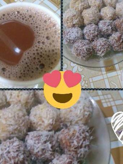 صورة لوصفة كرات البسكويت والجوز مع شراب النوتيلا