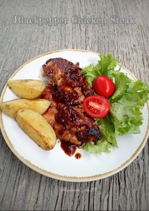 Foto resep Black pepper chicken steak