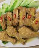 Gà hấp gừng, nước sốt gừng