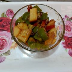 A picture of Alo or Shimla mirch ki sabzi.