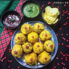 A picture of Farali Pattice OR Farali Buff Vada.