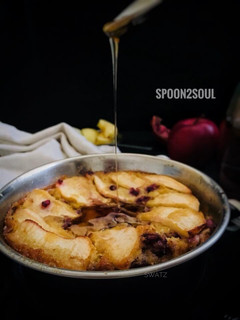 A picture of Apple Pomegranate Clafoutis.