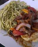 Doble de Lomo Saltado y Tallarines verdes