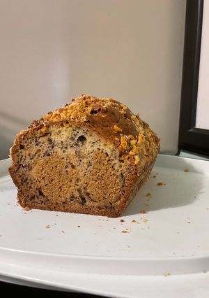 Une photo de Cake aux cacahuètes et banane