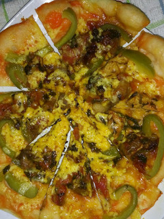 A picture of Simple Chicken PIZZA(No Oven).