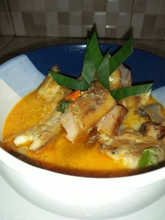 Foto resep Ikan asap kuah santan pedas