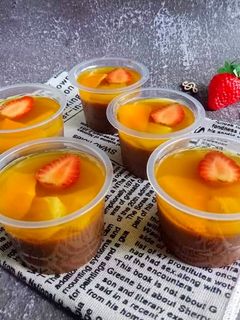 Foto resep Dingsu ah (puding susu buah)
