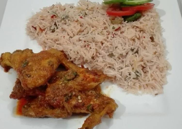 Recipe of Super Quick Homemade Hot And Spicy Chicken Wings with Masala Rice