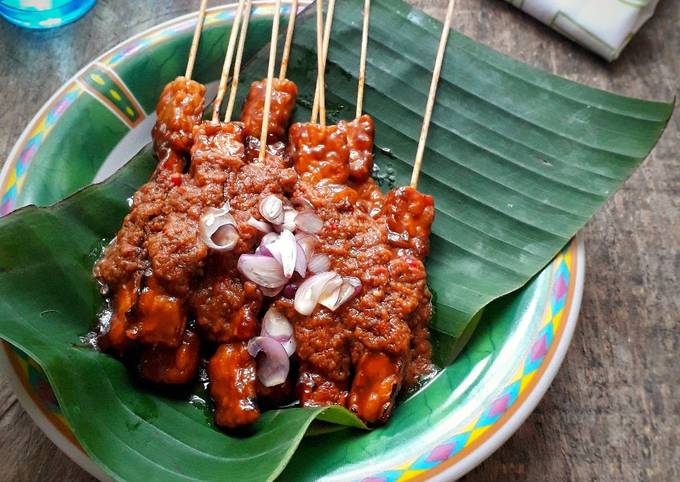 Sate Tempe Saus Kacang