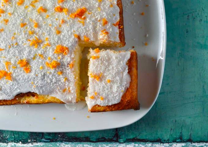 Recipe of Favorite Orange and Coconut Traybake