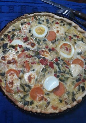 Una foto de Tarta de zapallitos verdes