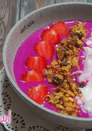 Foto resep Smoothies Bowl - Buah Naga Merah