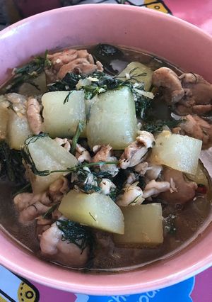 รูปของ แกงอ่อมไก่ใส่ฟัก สูตรไม่ใส่ผงชูรส