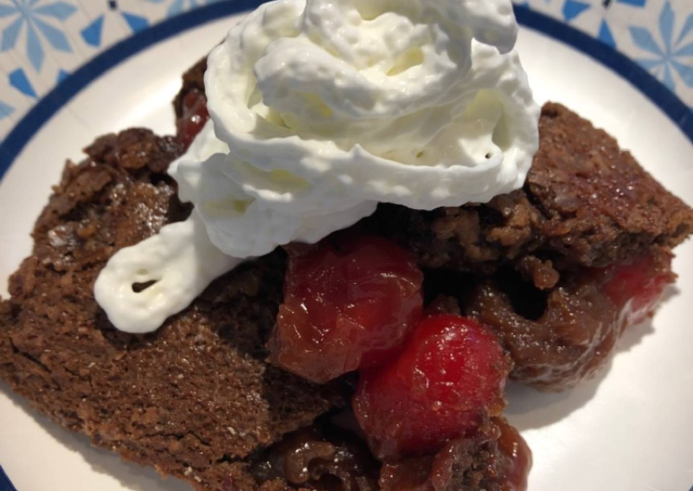 Cherry 🍒 Vanilla Coke Spiced Rum Brownie Cake