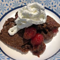 Cherry 🍒 Vanilla Coke Spiced Rum Brownie Cake A picture of Cherry 🍒 Vanilla Coke Spiced Rum Brownie Cake.